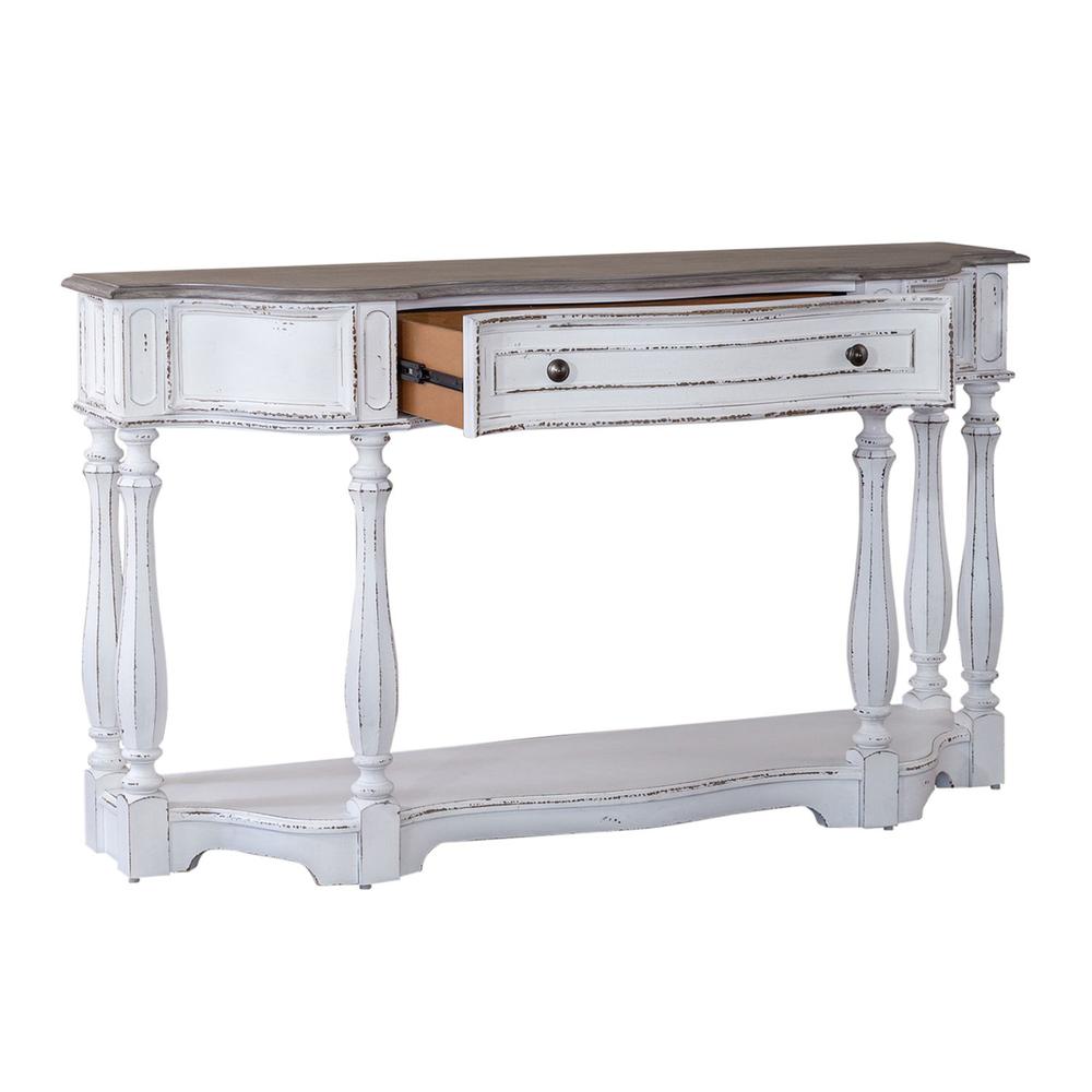 Magnolia Manor 56 Inch Hall Console Table in Antique White. Picture 5
