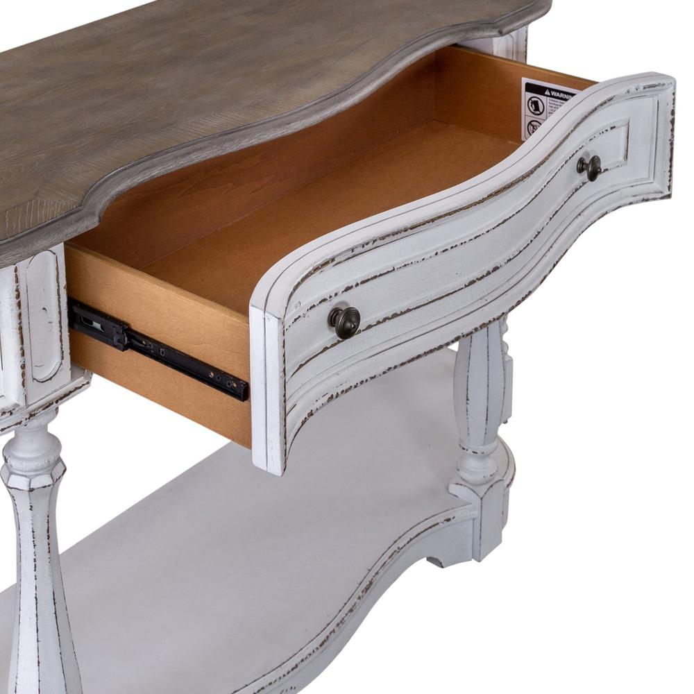 Magnolia Manor 56 Inch Hall Console Table in Antique White. Picture 6