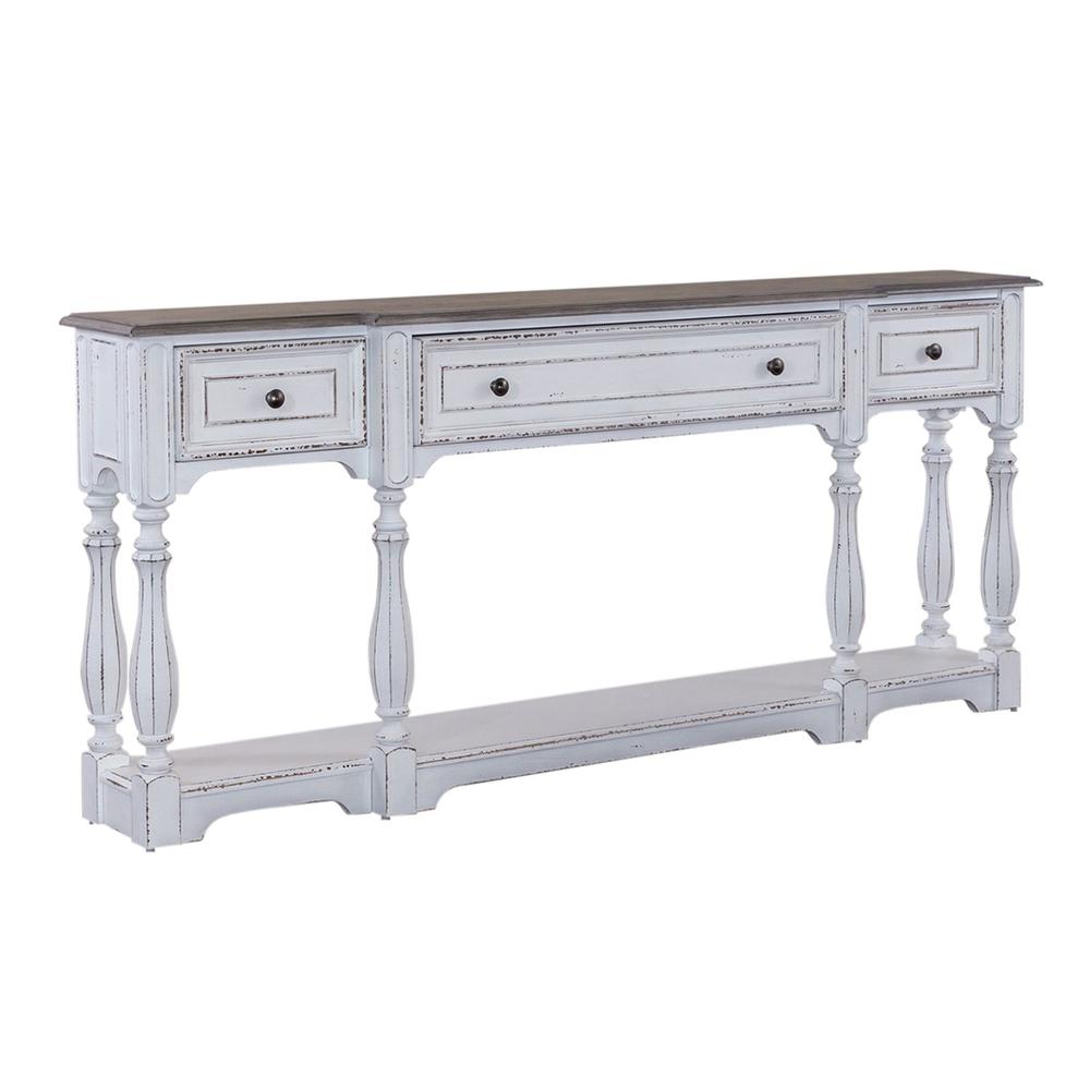 Magnolia Manor 72 Inch Hall Console Table in Antique White. Picture 1