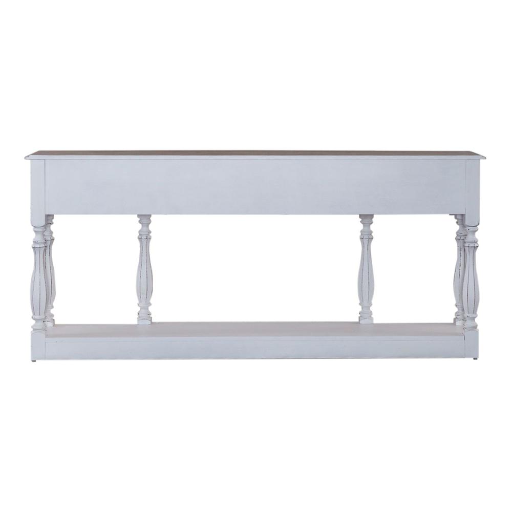 Magnolia Manor 72 Inch Hall Console Table in Antique White. Picture 4