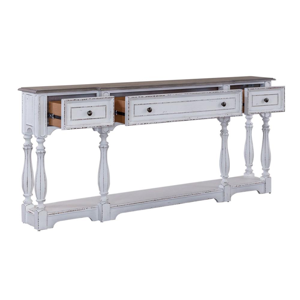 Magnolia Manor 72 Inch Hall Console Table in Antique White. Picture 5