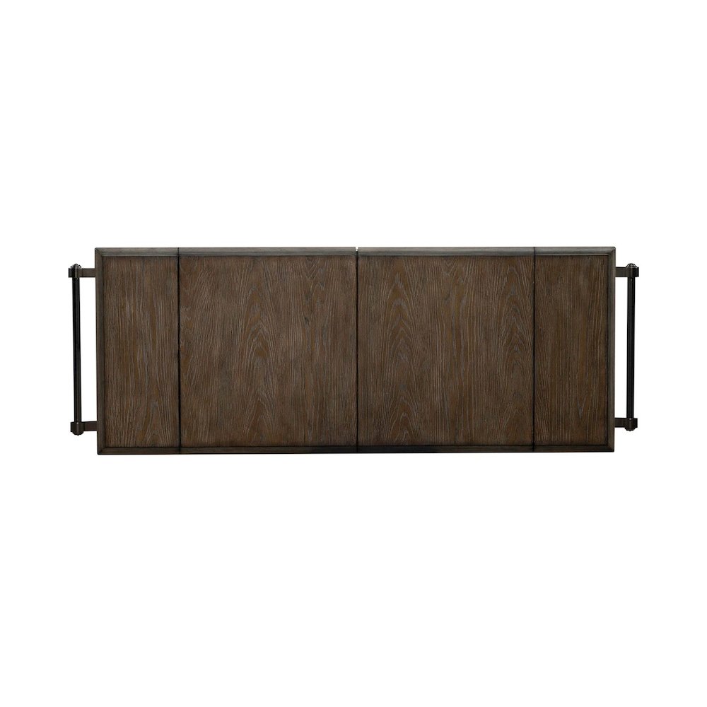 Bar Cart European Home Kitchen Island with Flip Top - Antique White Oak Wood. Picture 6