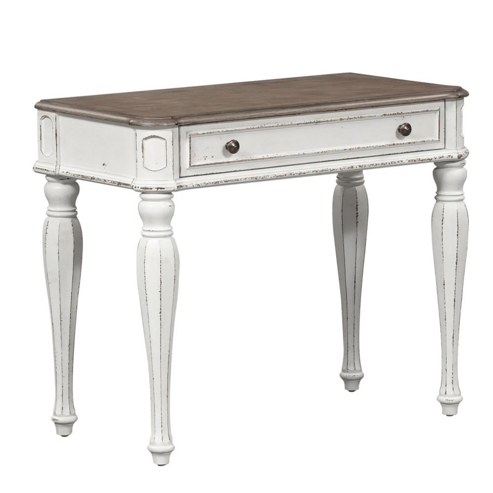 Magnolia Manor Accent Vanity Desk/Night Stand in Antique White. Picture 1