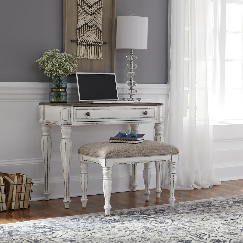Magnolia Manor Accent Vanity Desk/Night Stand in Antique White. Picture 7