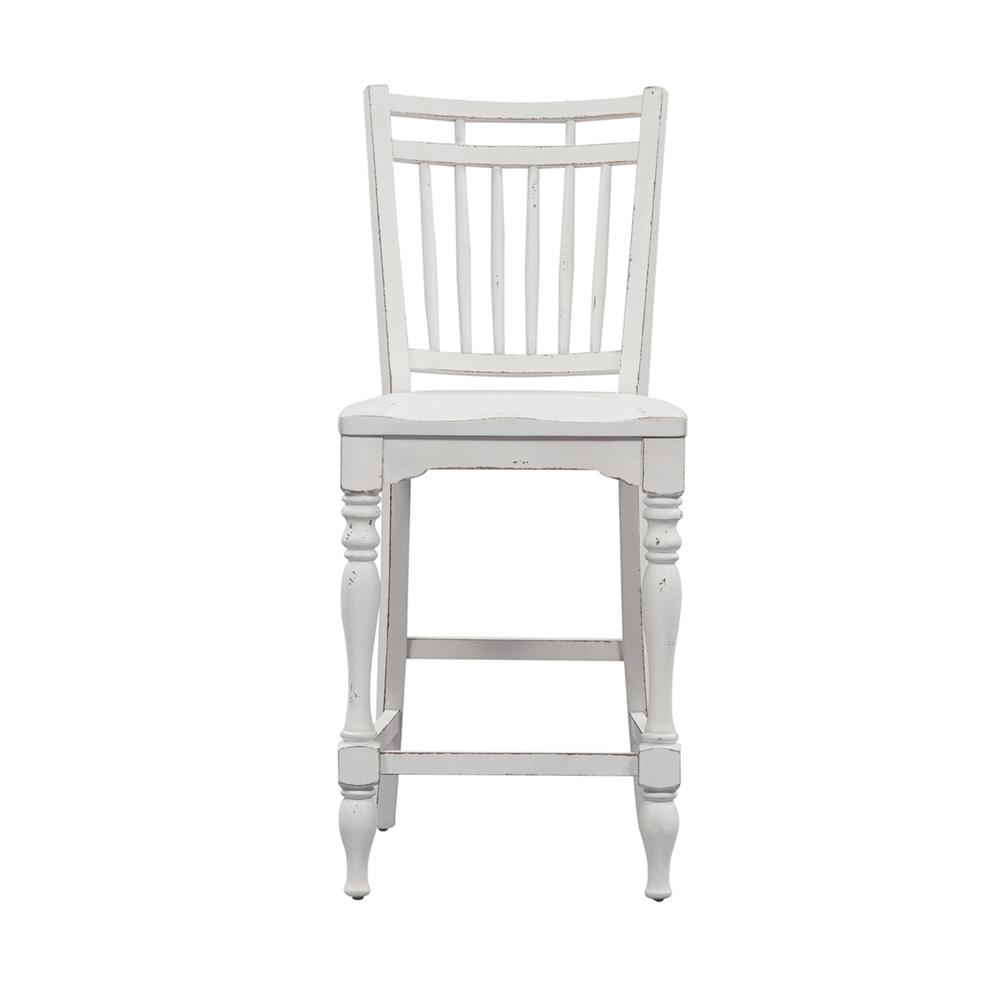 Magnolia Manor Spindle Back Counter Chair (RTA)-Set of 2 in Antique White. Picture 3