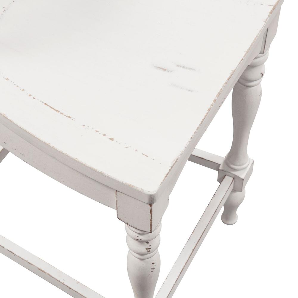Magnolia Manor Spindle Back Counter Chair (RTA) in Antique White. Picture 4
