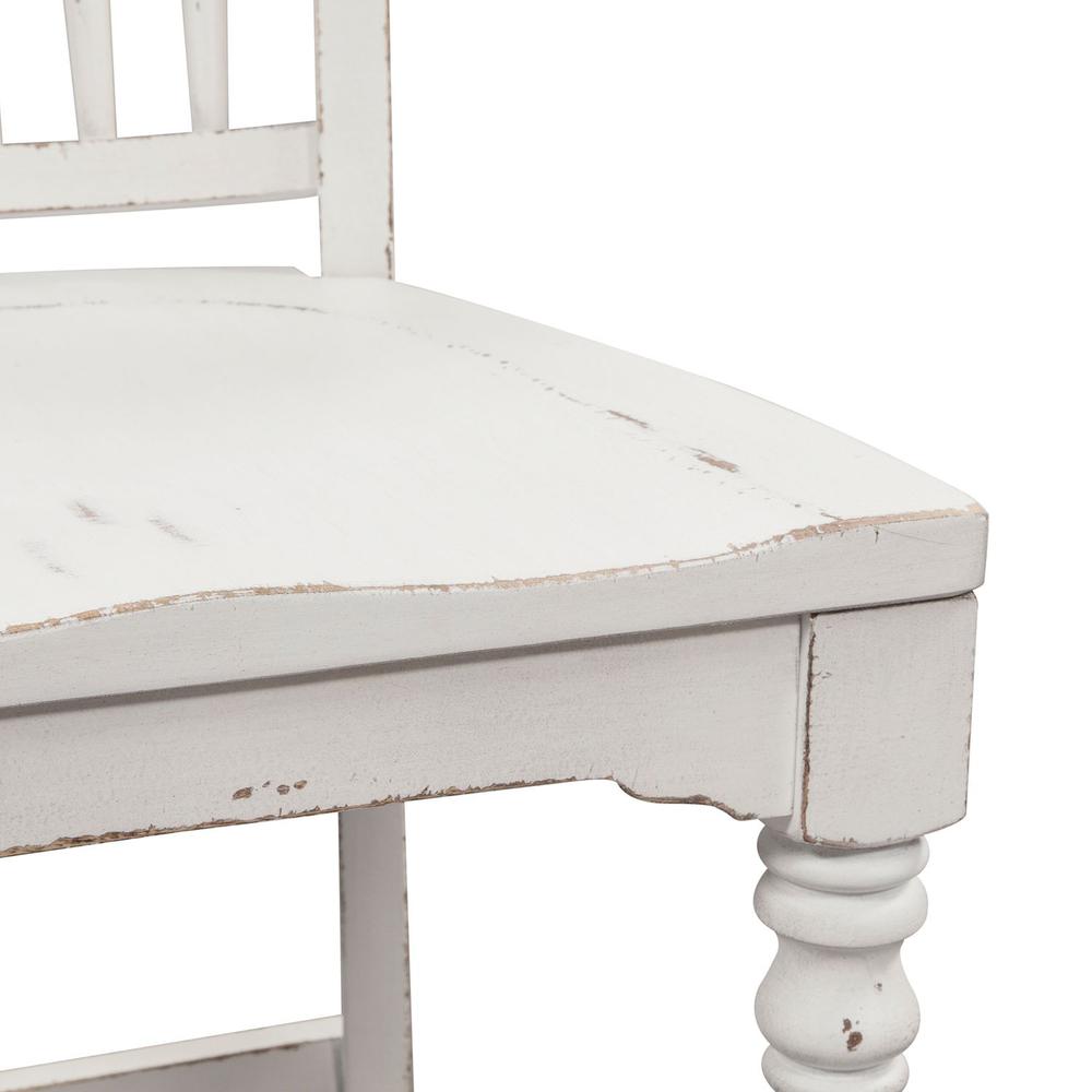 Magnolia Manor Spindle Back Counter Chair (RTA) in Antique White. Picture 5