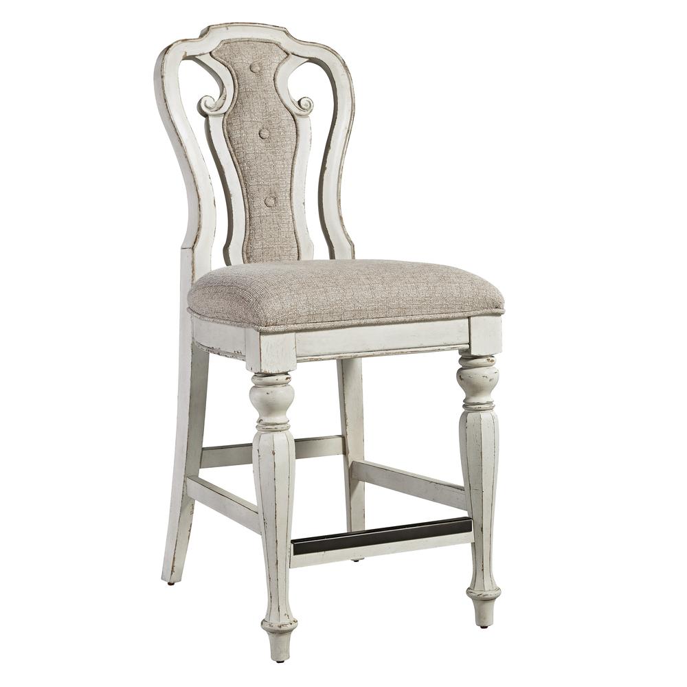 Magnolia Manor Counter Height Chair (RTA)-Set of 2 in Antique White. Picture 5