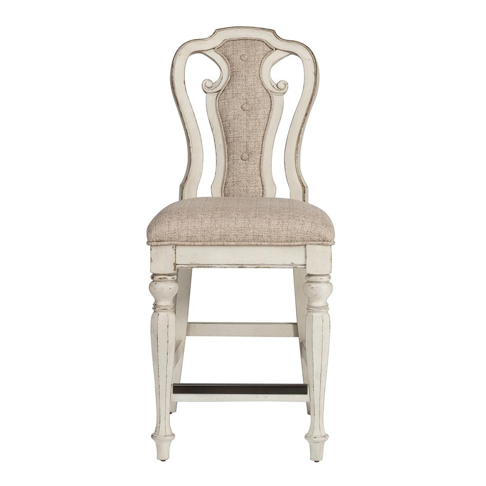 Magnolia Manor Counter Height Chair (RTA)-Set of 2 in Antique White. Picture 6