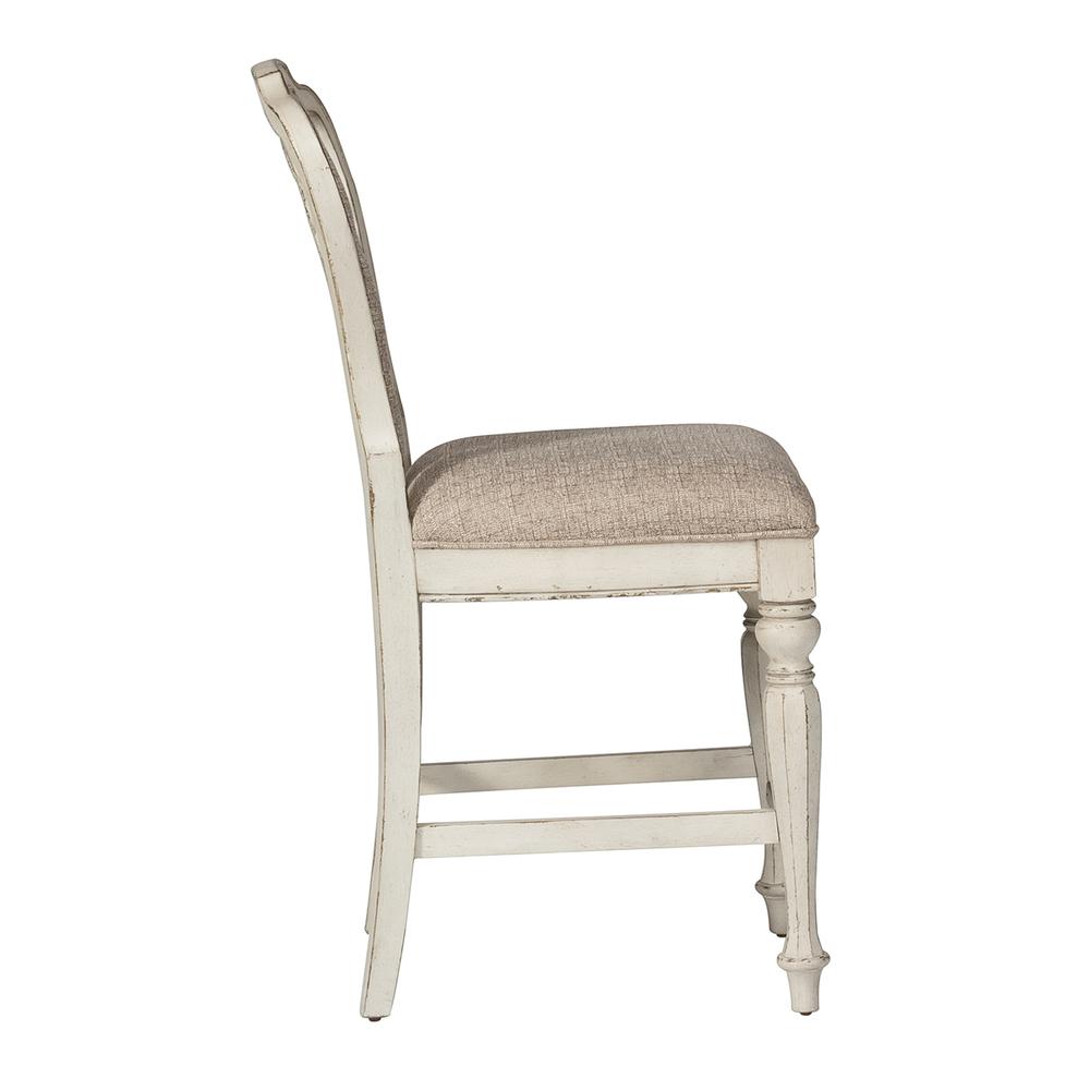 Magnolia Manor Counter Height Chair (RTA)-Set of 2 in Antique White. Picture 7