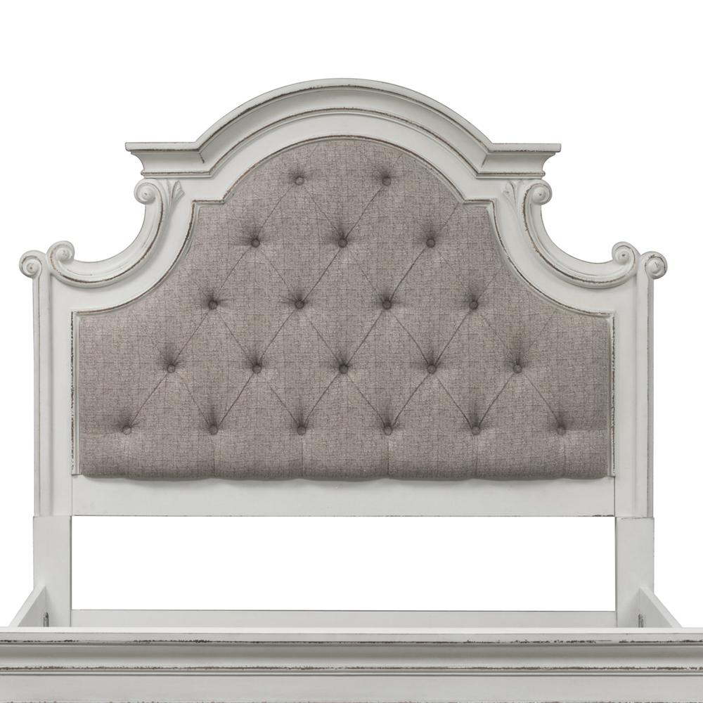 Magnolia Manor Full Upholstered Panel Headboard in Antique White. Picture 5