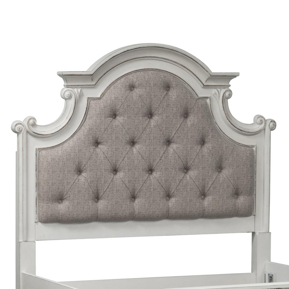 Magnolia Manor Full Upholstered Panel Headboard in Antique White. Picture 1