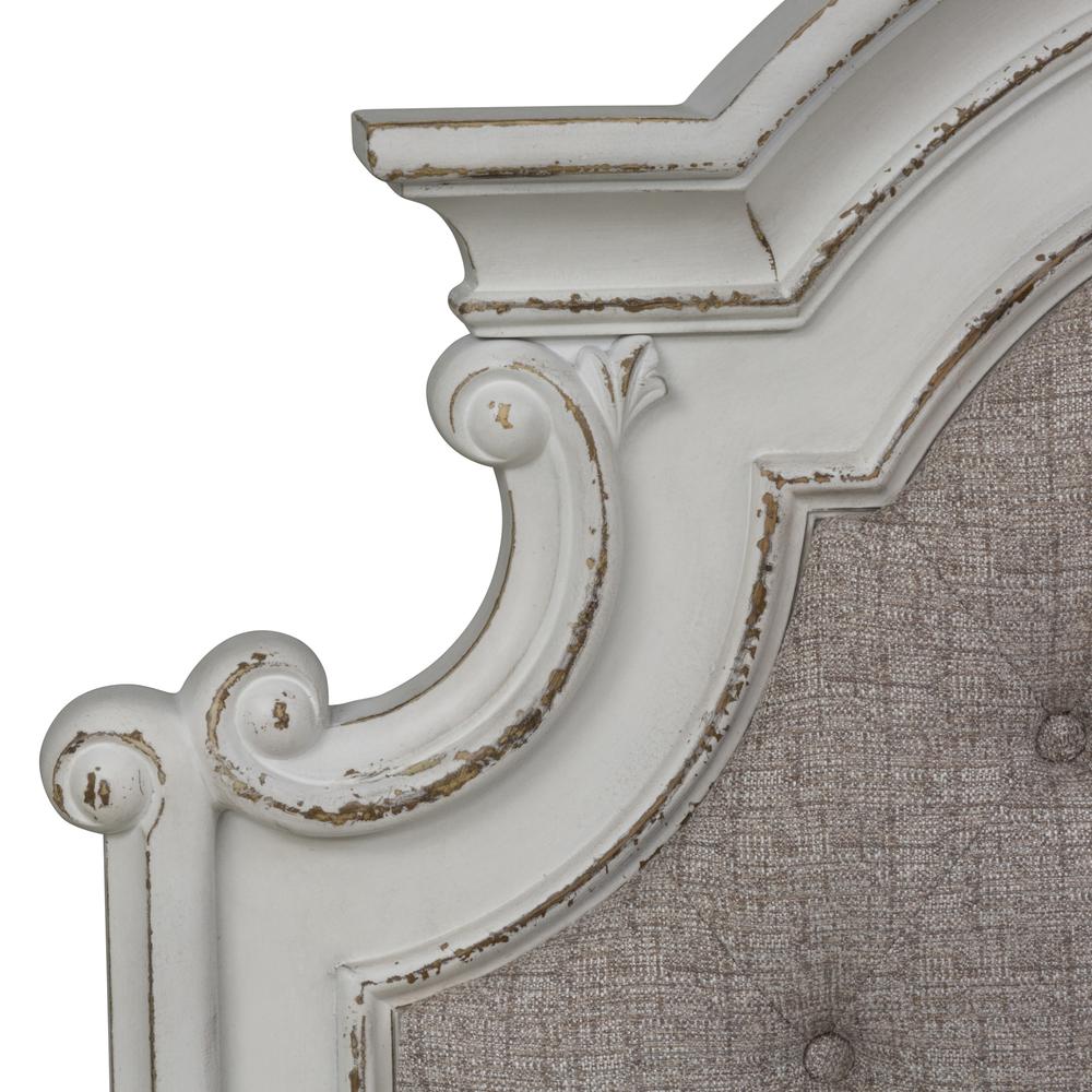 Magnolia Manor Full Upholstered Panel Headboard in Antique White. Picture 4