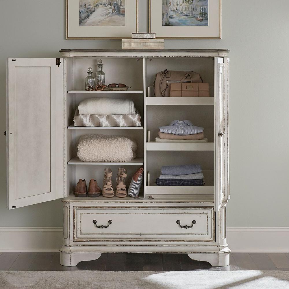 Magnolia Manor Door Chest in Antique White. Picture 5