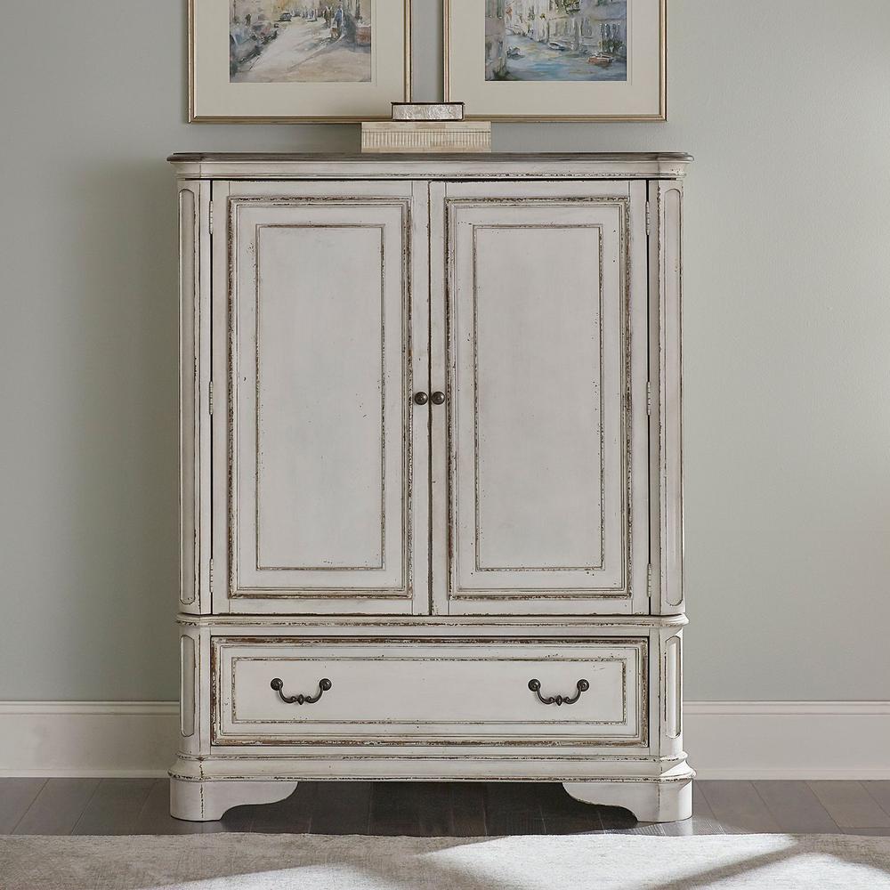 Magnolia Manor Door Chest in Antique White. Picture 6