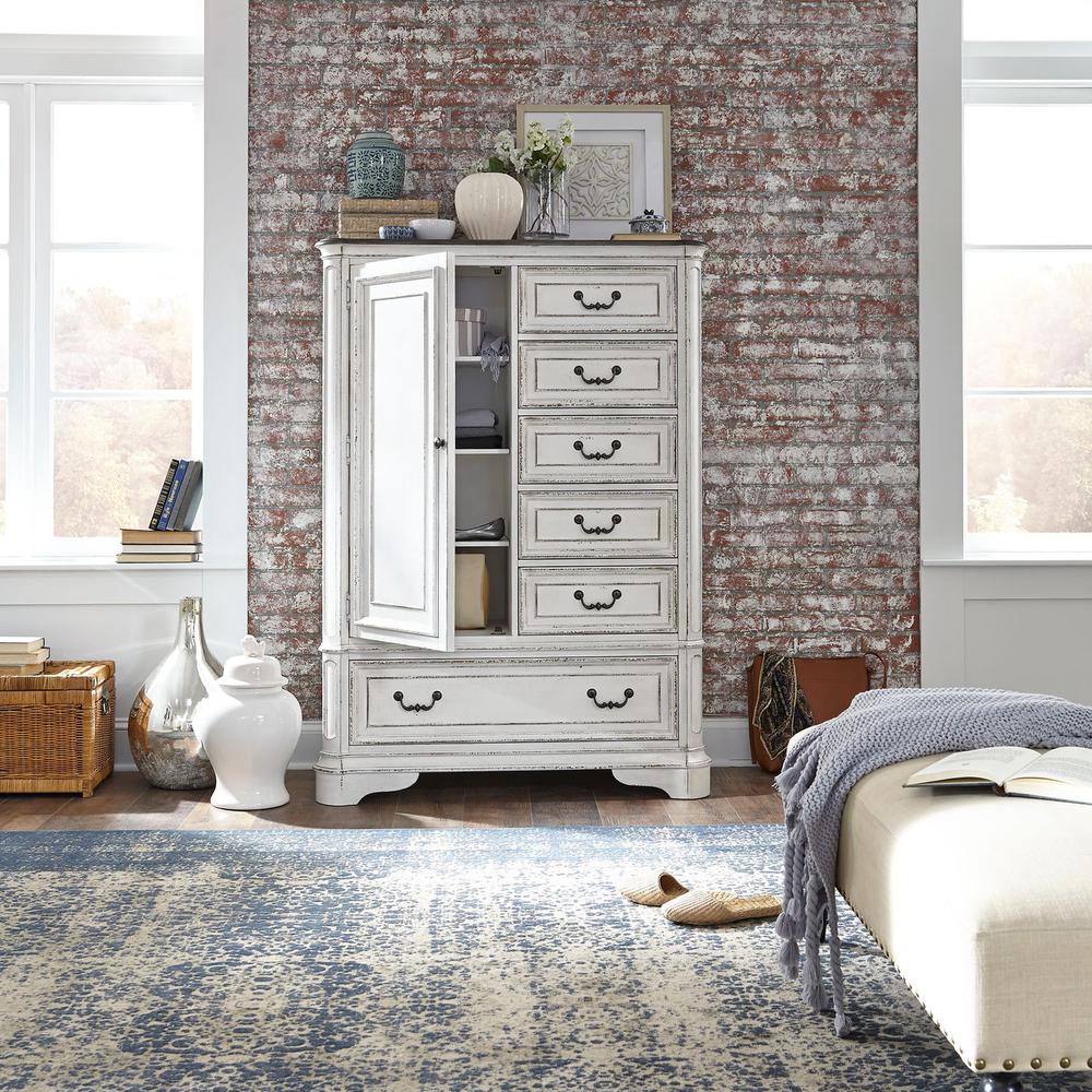 Magnolia Manor Door Chest in Antique White. Picture 8