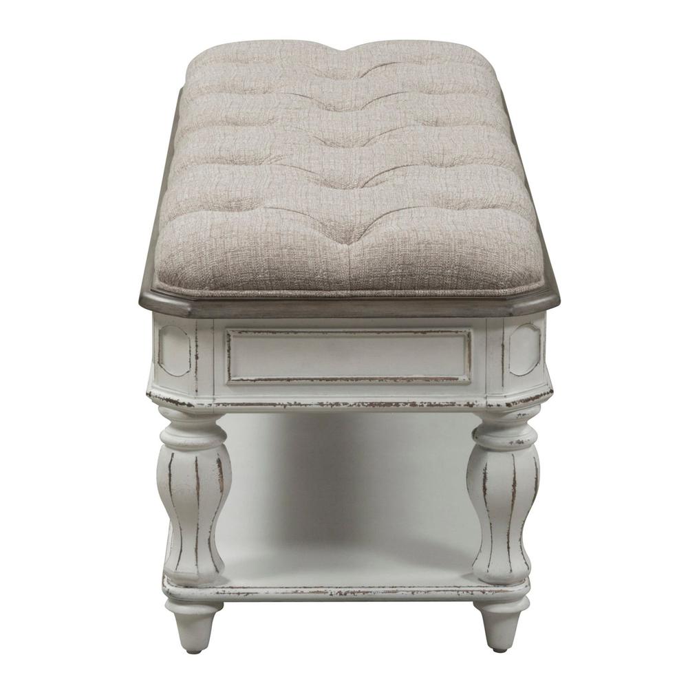 Magnolia Manor Bed Bench in Antique White. Picture 3