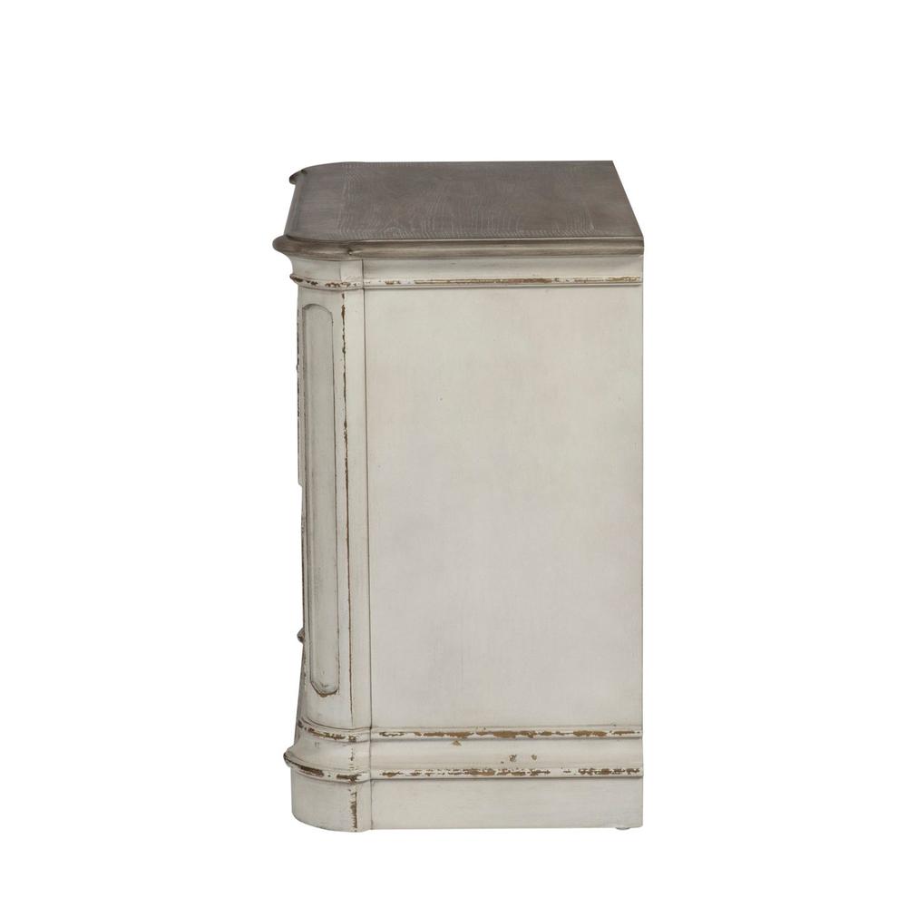 Magnolia Manor 2 Drawer Night Stand in Antique White. Picture 4
