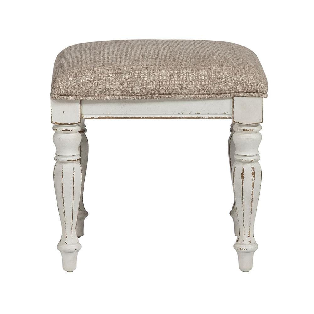Magnolia Manor Vanity Stool in Antique White. Picture 2