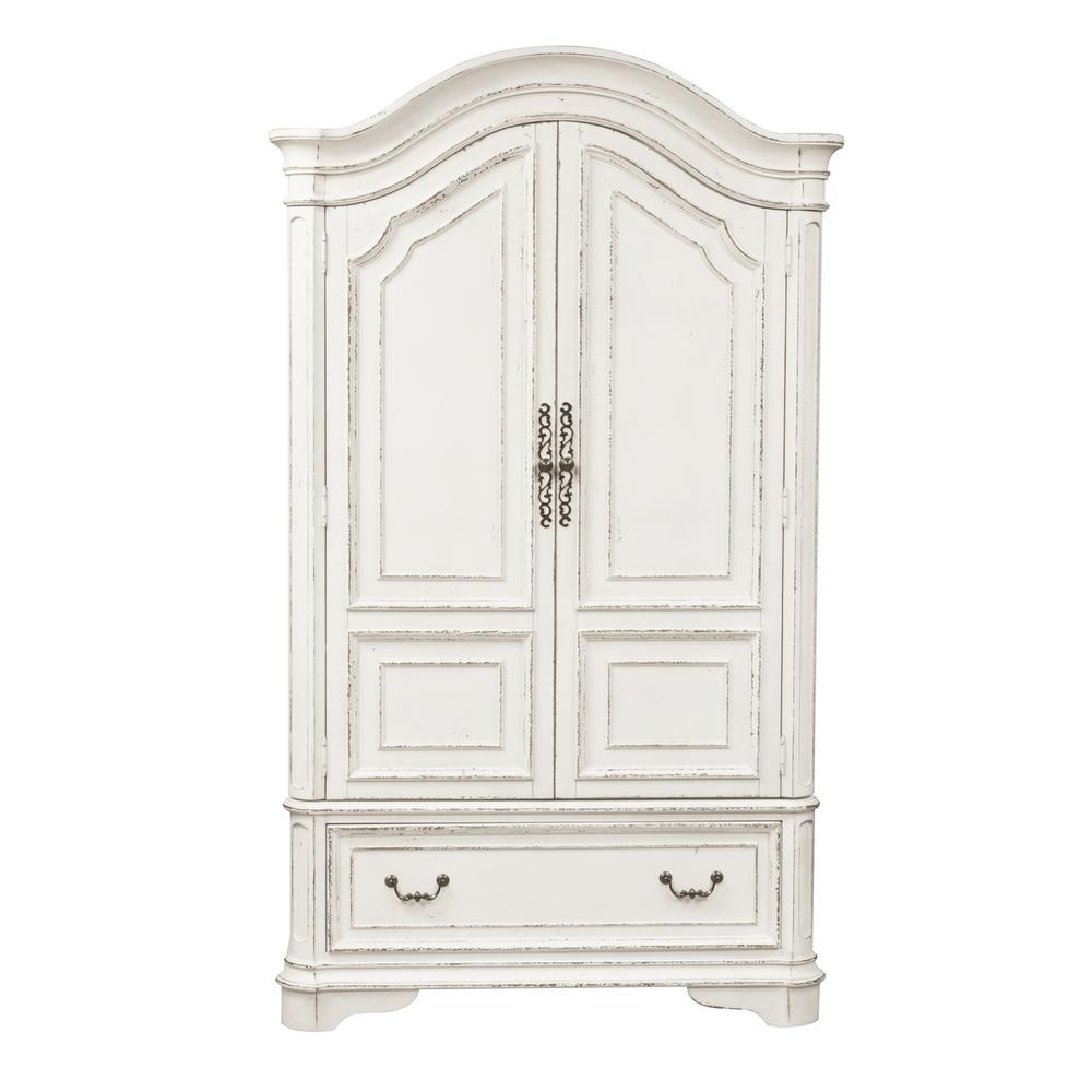 Magnolia Manor Armoire in Antique White. Picture 1