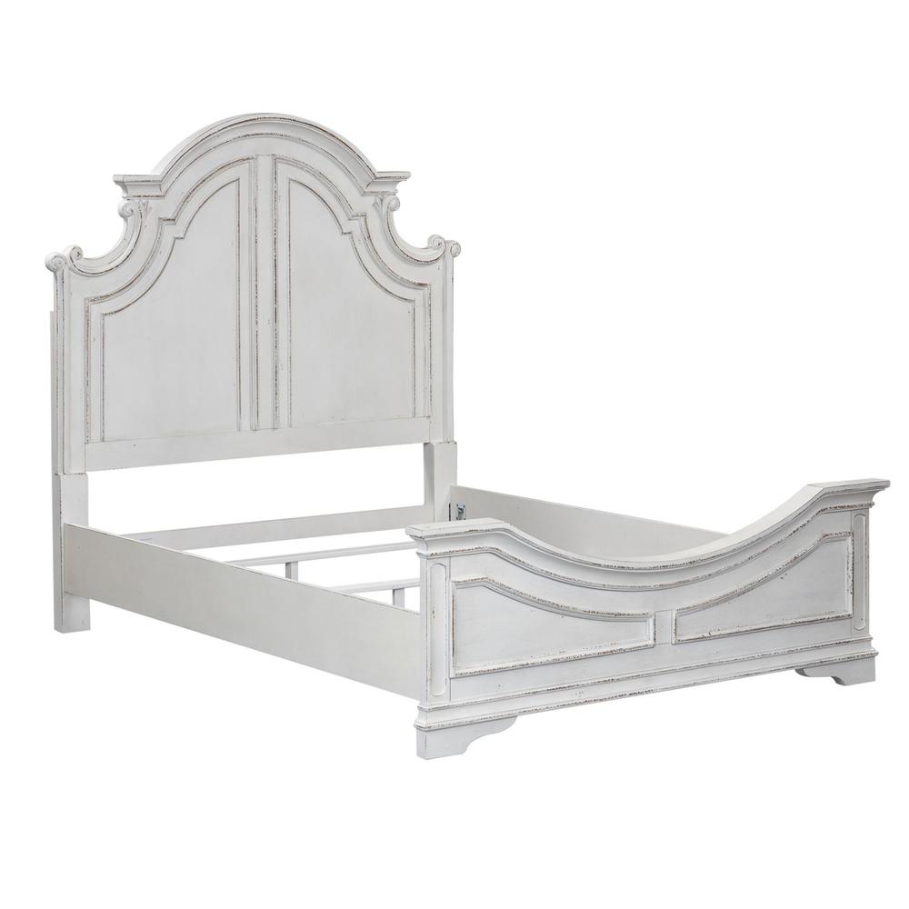 Magnolia Manor California King Panel Bed in Antique White. Picture 3