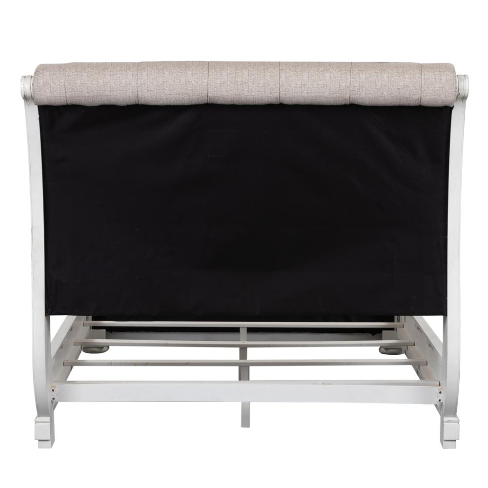 Magnolia Manor King Upholstered Sleigh Bed in Antique White. Picture 5