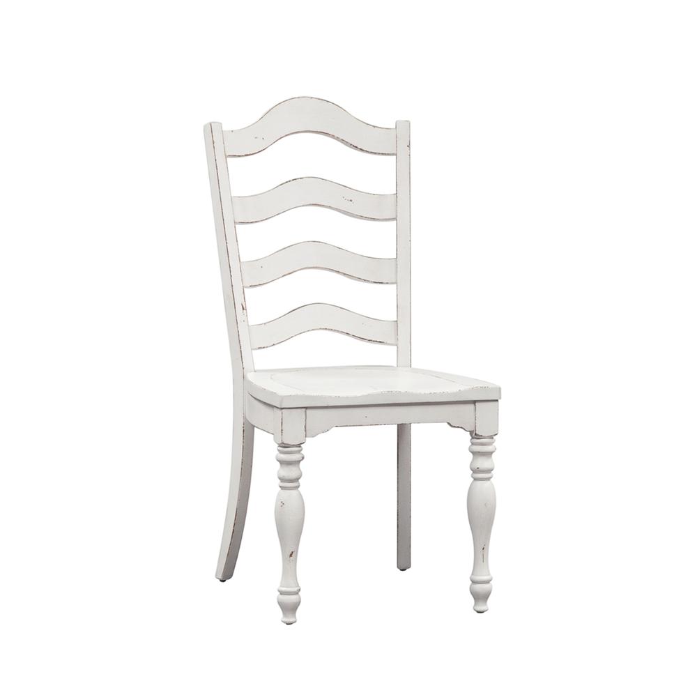 Magnolia Manor Ladder Back Side Chair (RTA)-Set of 2 in Antique White. Picture 3