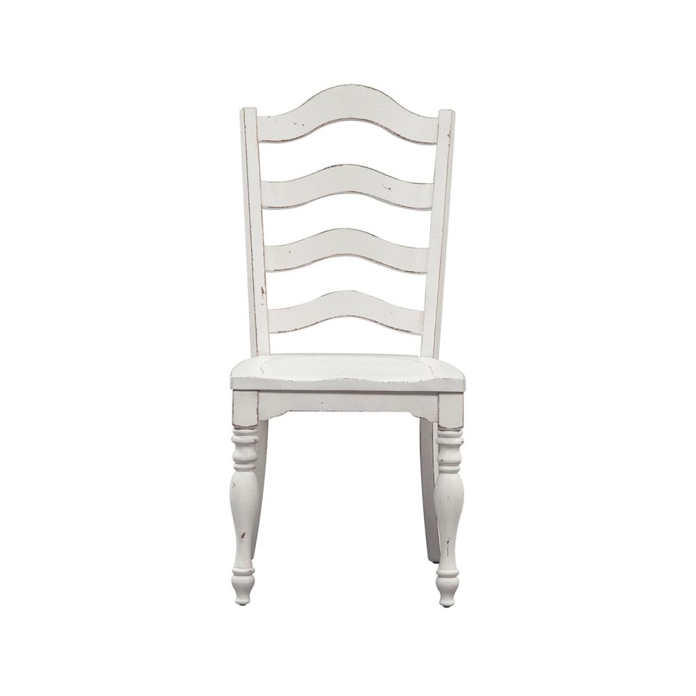 Magnolia Manor Ladder Back Side Chair (RTA)-Set of 2 in Antique White. Picture 9