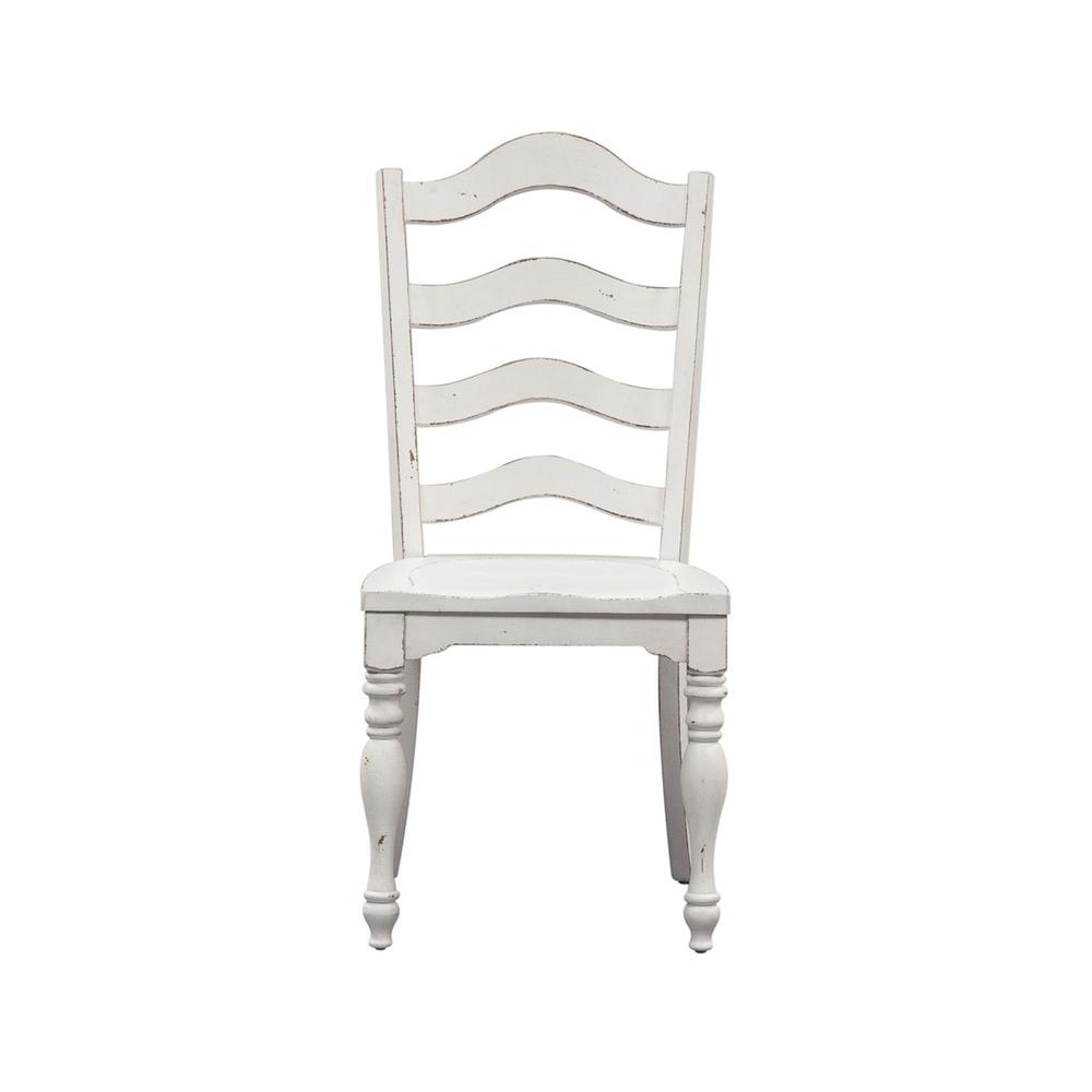 Magnolia Manor Ladder Back Side Chair (RTA) in Antique White. Picture 2