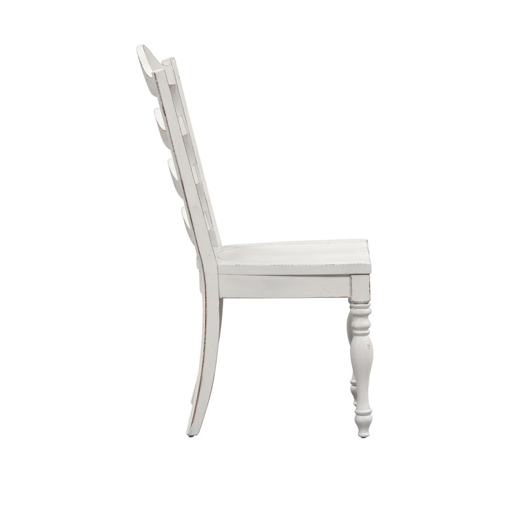 Magnolia Manor Ladder Back Side Chair (RTA)-Set of 2 in Antique White. Picture 8