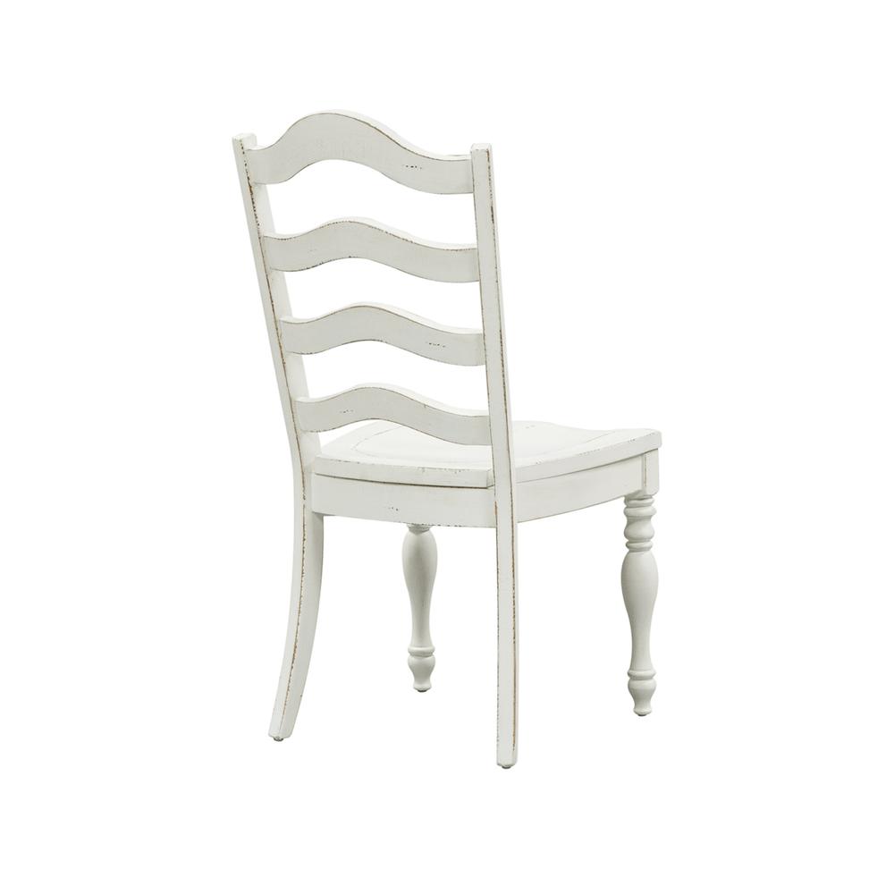 Magnolia Manor Ladder Back Side Chair (RTA)-Set of 2 in Antique White. Picture 2