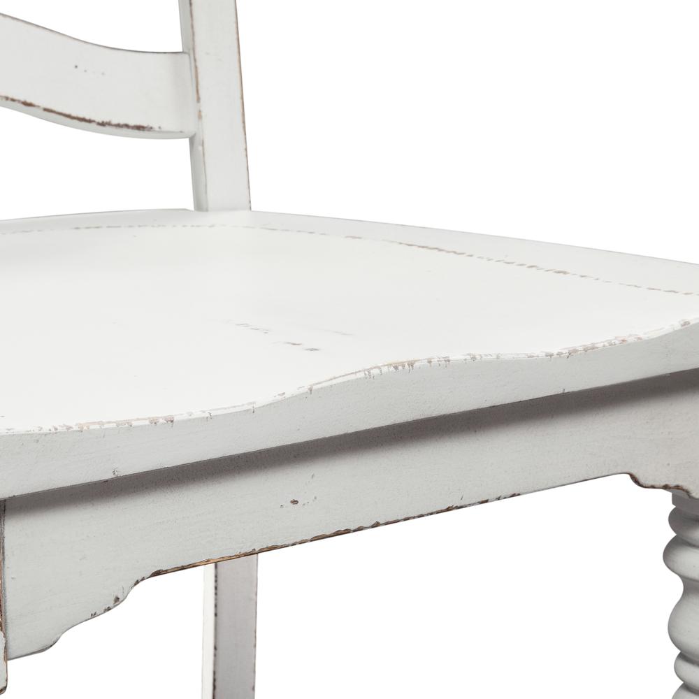 Magnolia Manor Ladder Back Side Chair (RTA)-Set of 2 in Antique White. Picture 4