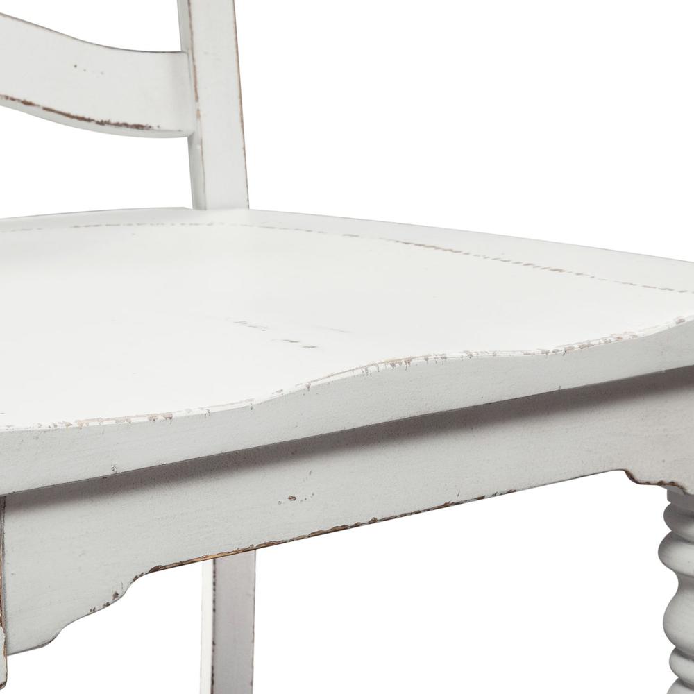 Magnolia Manor Ladder Back Side Chair (RTA) in Antique White. Picture 5