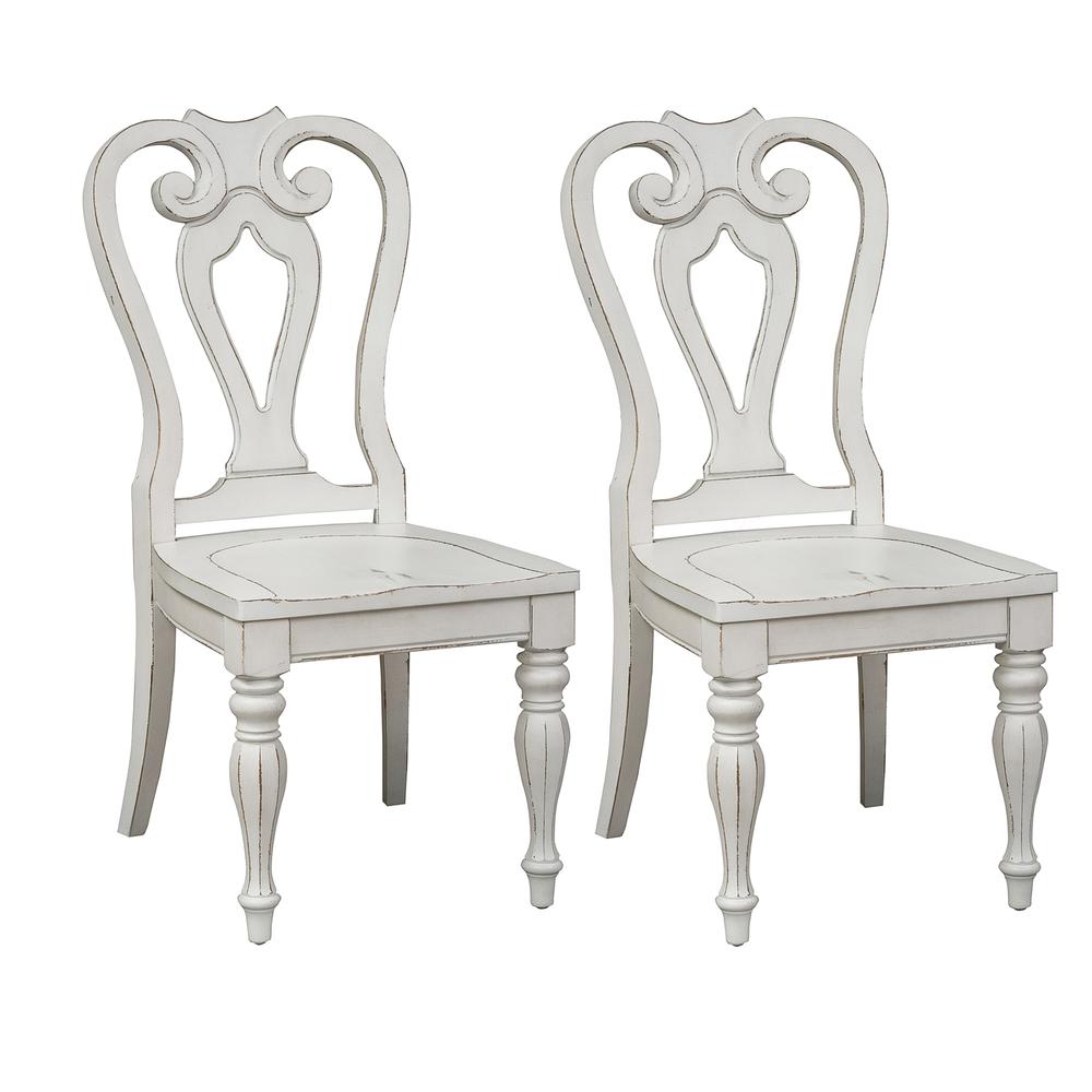 Magnolia Manor Splat Back Side Chair (RTA)-Set of 2 in Antique White. Picture 11