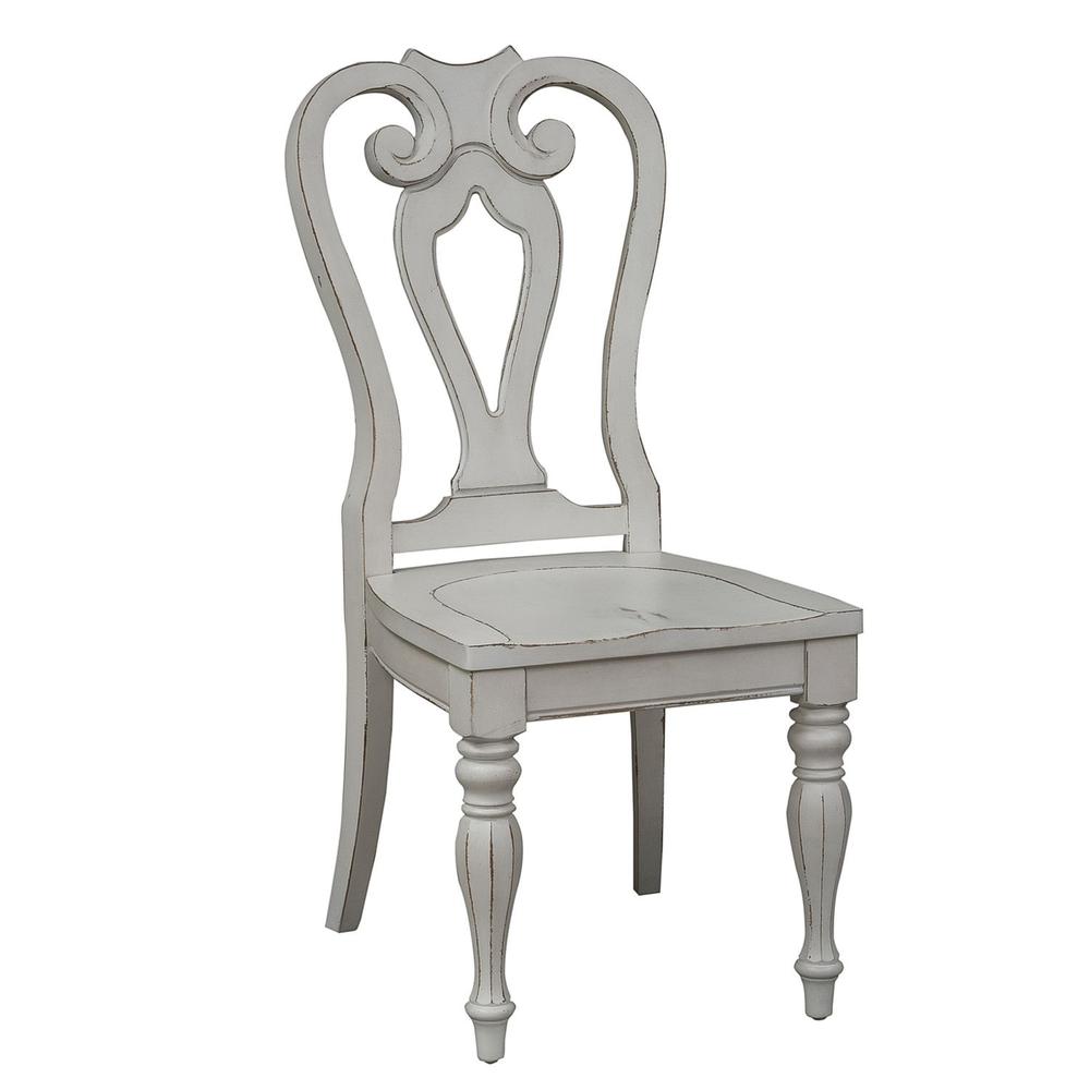 Magnolia Manor Splat Back Side Chair (RTA) in Antique White. Picture 1