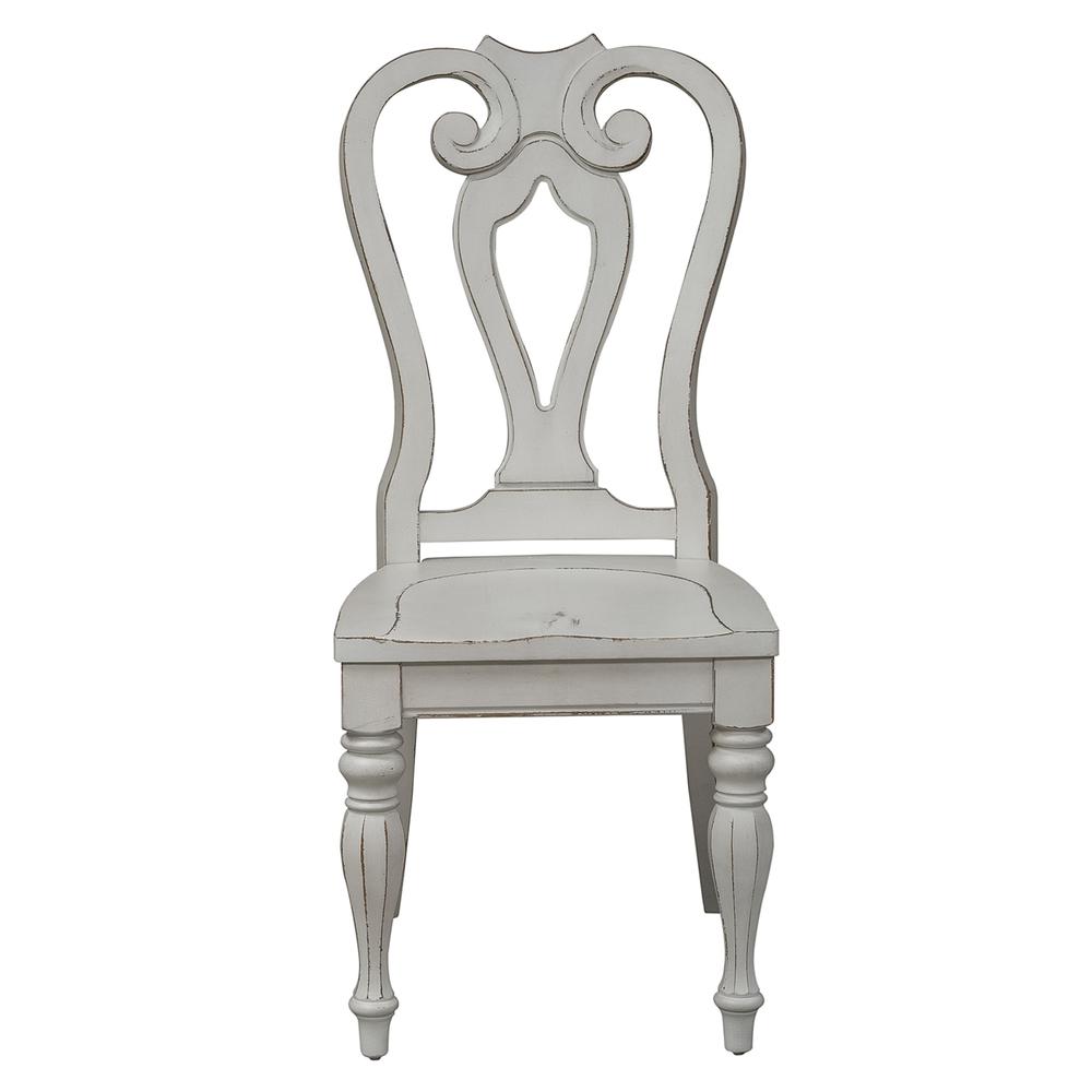 Magnolia Manor Splat Back Side Chair (RTA)-Set of 2 in Antique White. Picture 2