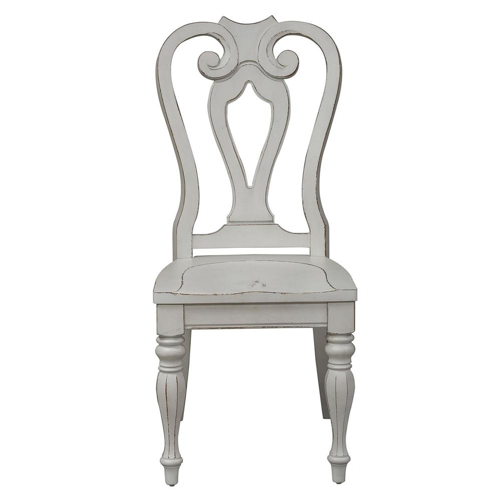 Magnolia Manor Splat Back Side Chair (RTA) in Antique White. Picture 2