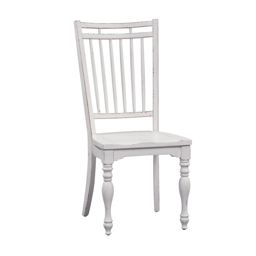 Magnolia Manor Spindle Back Side Chair (RTA)-Set of 2 in Antique White. Picture 2