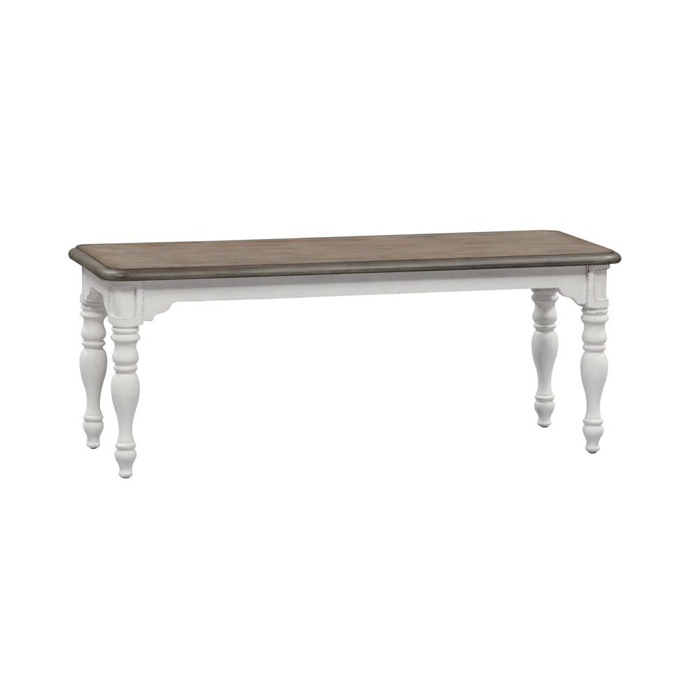 Magnolia Manor Dining Bench (RTA) in Antique White. Picture 1