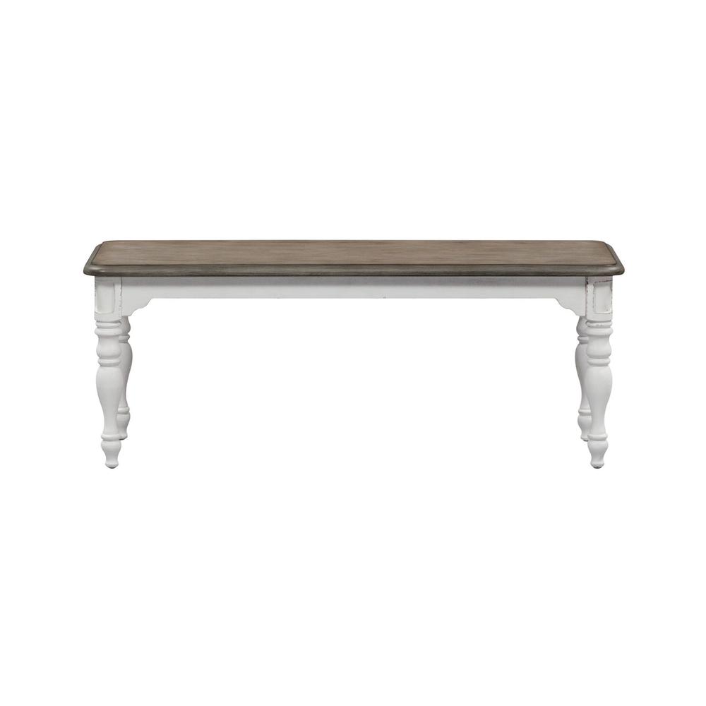 Magnolia Manor Dining Bench (RTA) in Antique White. Picture 2