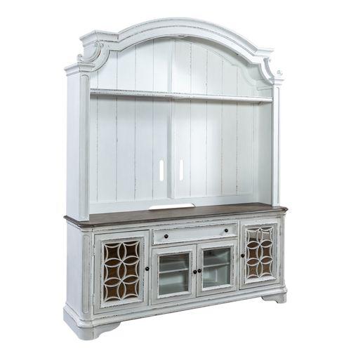 Magnolia Manor Entertainment Center in Antique White. Picture 1