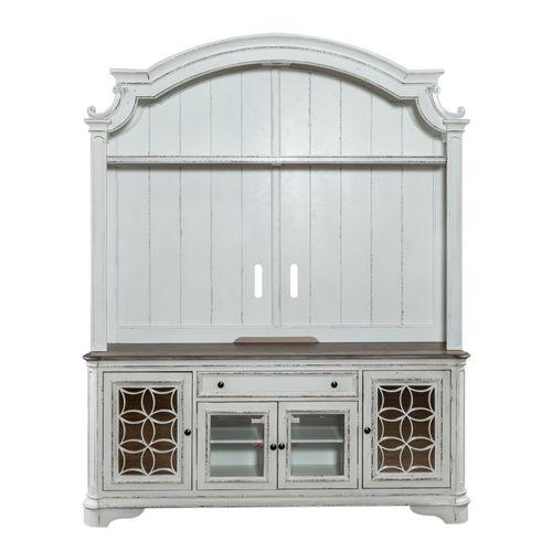 Magnolia Manor Entertainment Center in Antique White. Picture 2