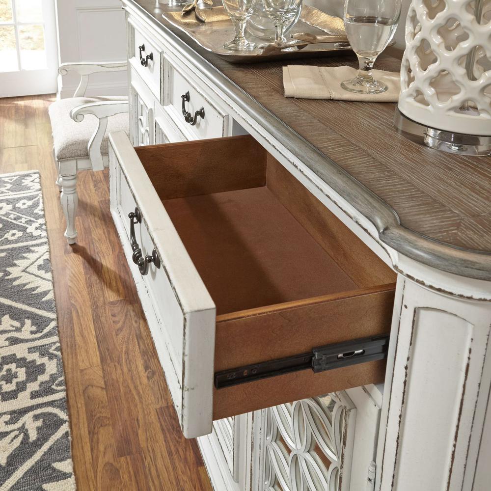 Magnolia Manor Hall Buffet in Antique White. Picture 6