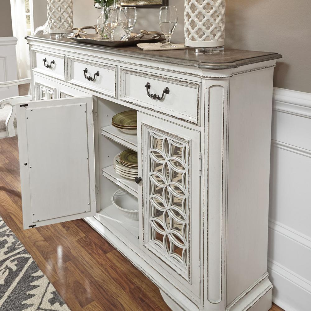 Magnolia Manor Hall Buffet in Antique White. Picture 3