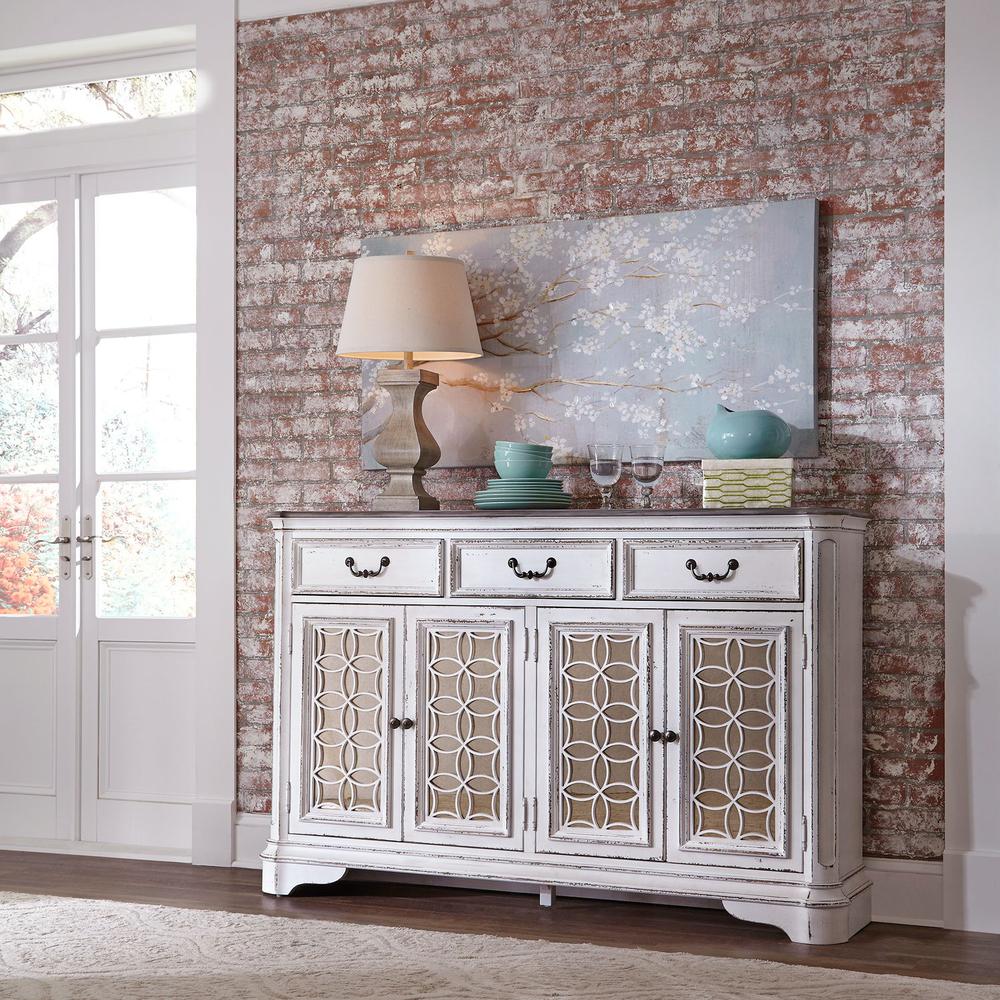 Magnolia Manor Hall Buffet in Antique White. Picture 4