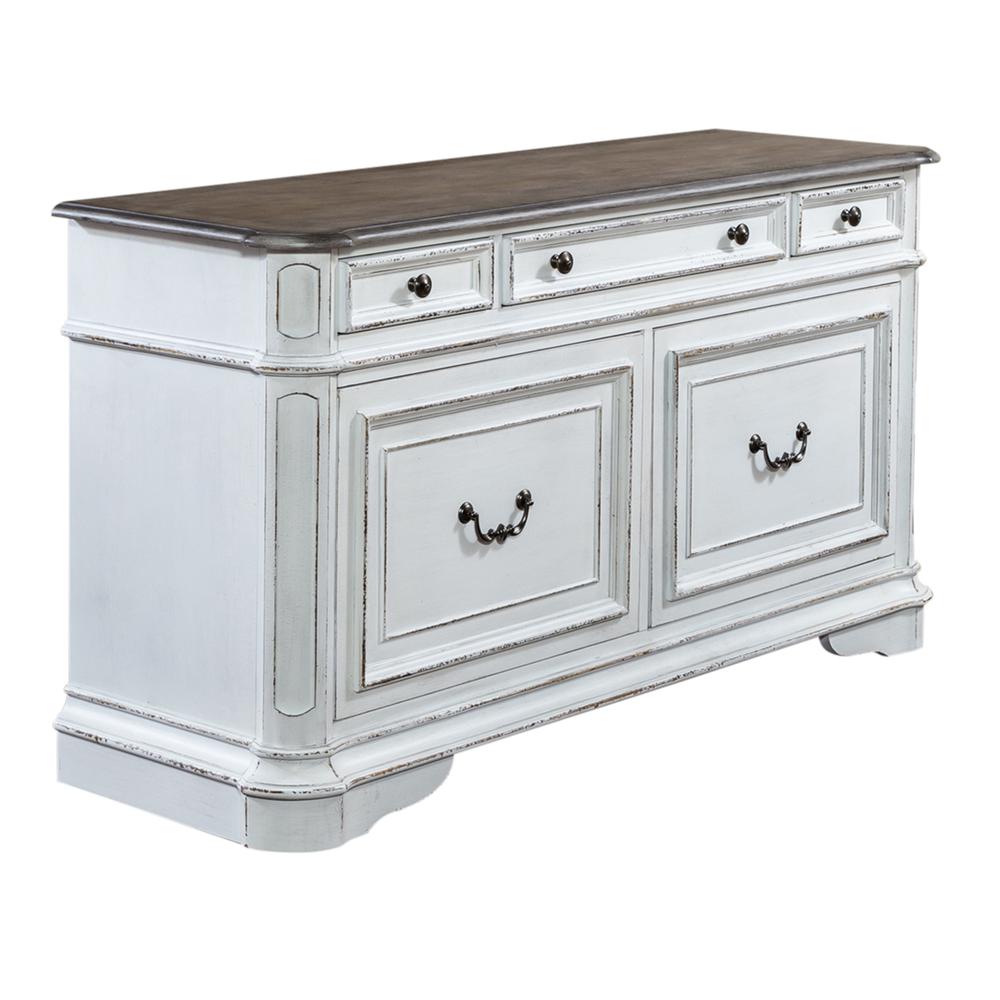 Magnolia Manor Credenza in Antique White. Picture 2