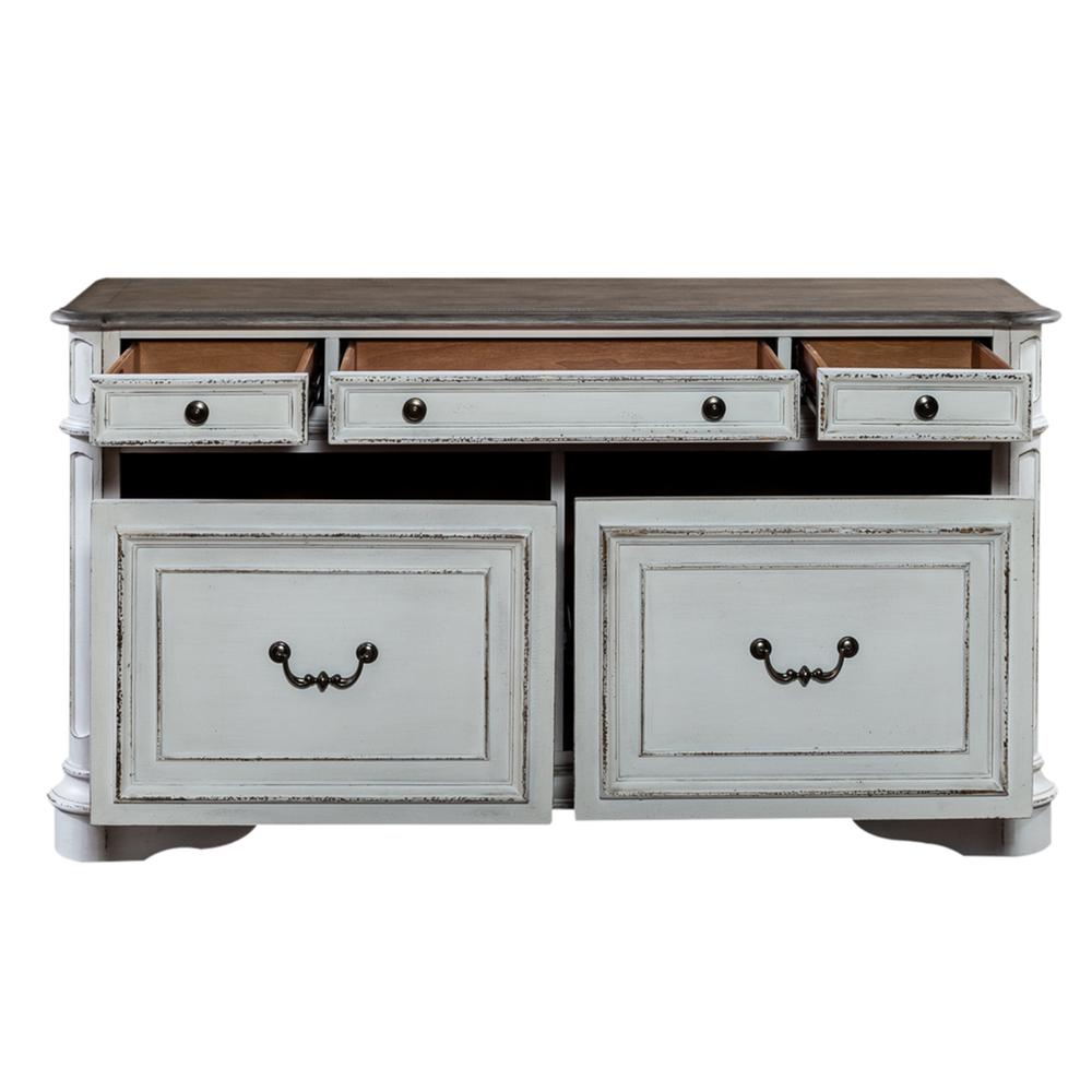 Magnolia Manor Credenza in Antique White. Picture 3