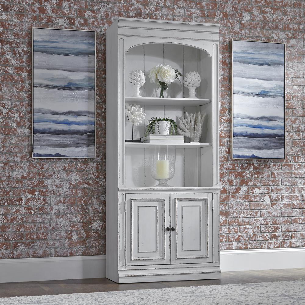 Magnolia Manor Bunching Bookcase in Antique White. Picture 7
