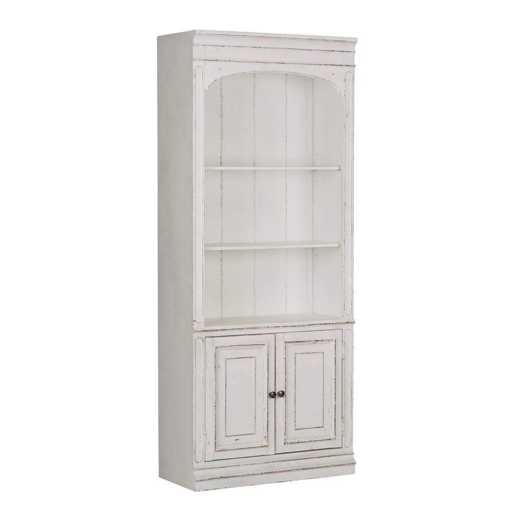Magnolia Manor Bunching Bookcase in Antique White. Picture 1