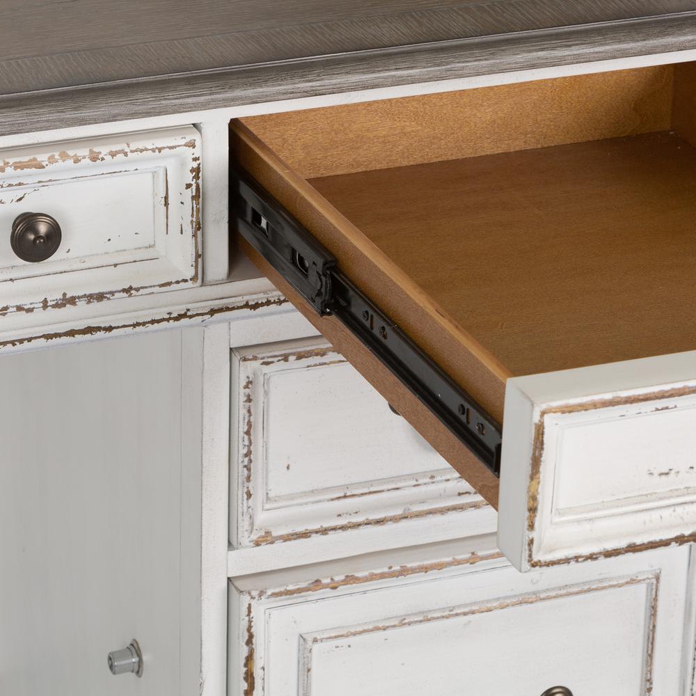 Magnolia Manor Credenza & Hutch in Antique White. Picture 7